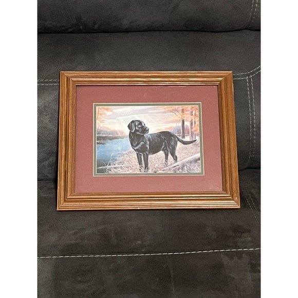 Black Labrador Retriever Dog Print Art Ruane Manning - Picture 1 of 4